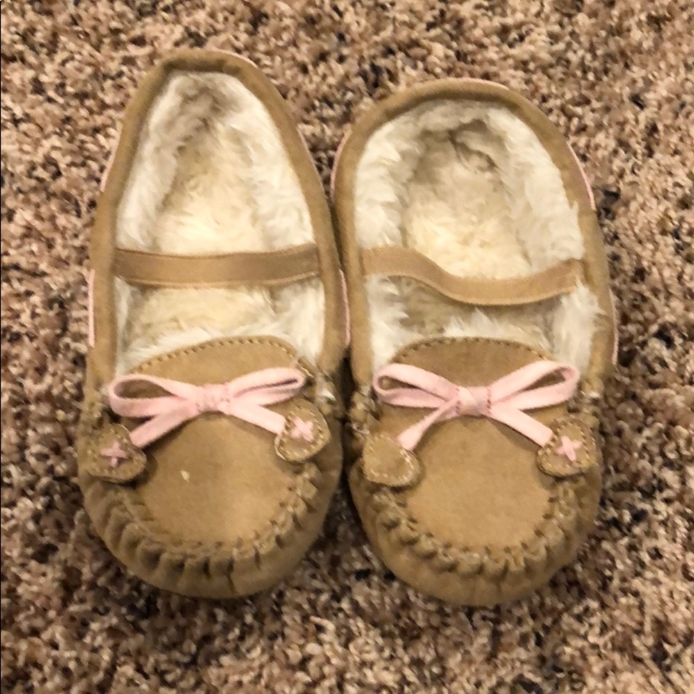 Fur lined slippers